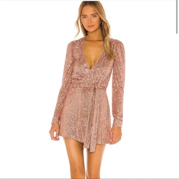 slim fit dress slacks Helsi "Tatiana" Long Sleeve Sequin Midi Dress DR6275